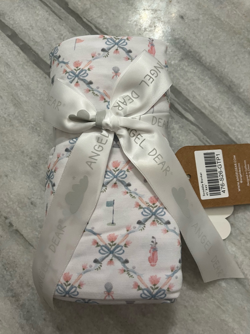 Angel Dear Golf Trellis Pink Swaddle
